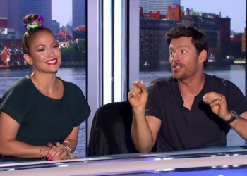 Jennifer Lopez and Harry Connick Jr. on American Idol Season 13