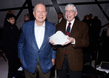 LongHouse founder Jack Lenor Larsen and architect Hugh Hard
