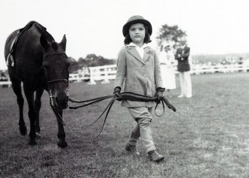 Jackie Kennedy Leading Pony Bert Morgan