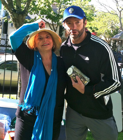 Hugh Jackman and Fat-Ass Fudge owner Donna McCue