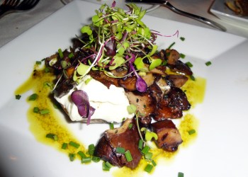 Mushroom toast with whipped goat cheese at the Jamesport Manor Inn