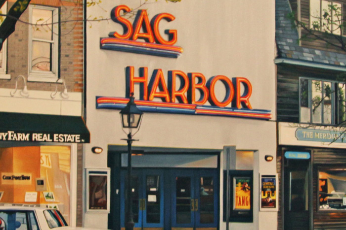 January 6, 2017 Dan's Papers cover art (detail) of Sag harbor Cinema by Curt Hoppe
