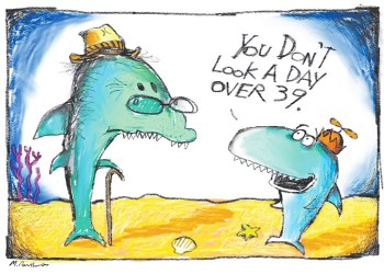 Jaws Cartoon By Mickey Paraskevas