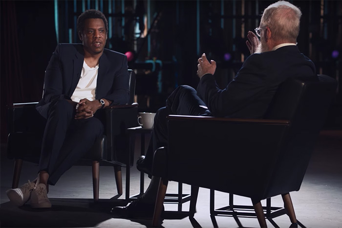 Jay-Z talks to David Letterman on "My Next Guest Needs No Introduction"