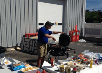 Jeff DiLandro at the grill