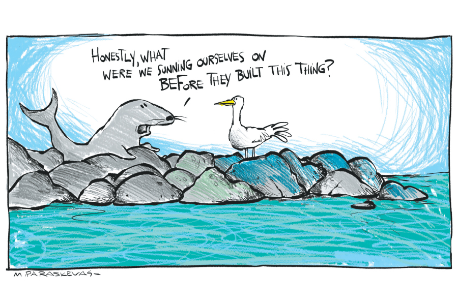 Jetty Cartoon By Mickey Paraskevas