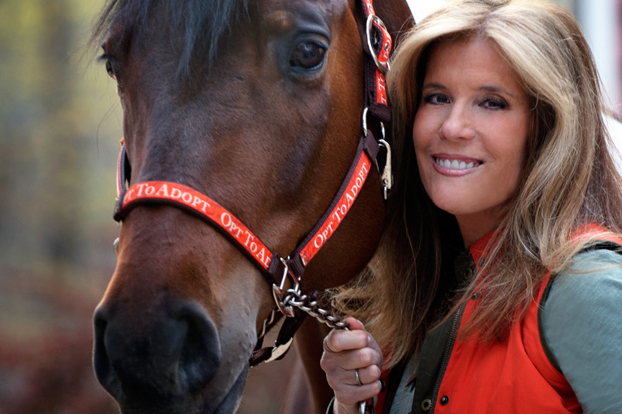 Jill Rappaport with one of her horses
