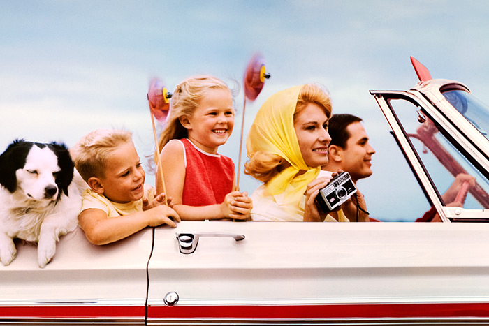 "Family in Convertible Somewhere in Texas" by Jim Pond Kodak
