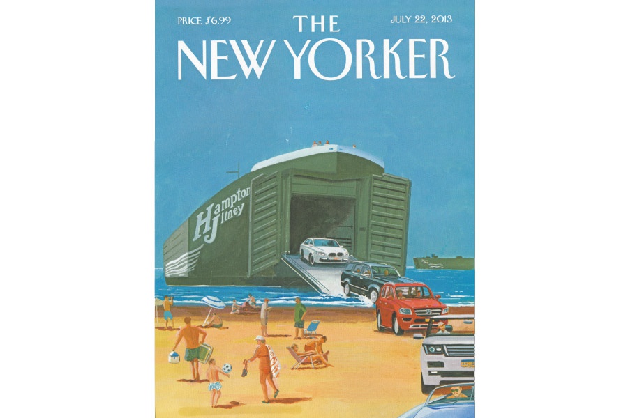 Hampton Jitney New Yorker cover