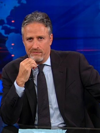 Jon Stewart with a goatee