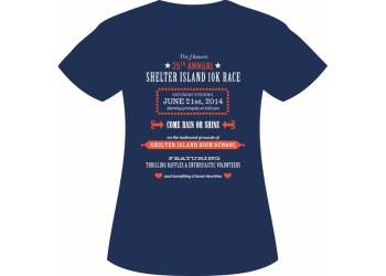 Jonathan Adler's Shelter Island 10K T-shirt design
