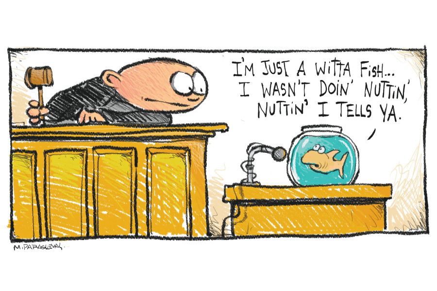 Judge Cartoon by Mickey Paraskevas