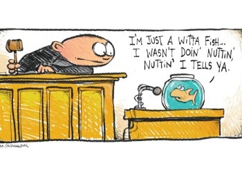 Judge Cartoon by Mickey Paraskevas