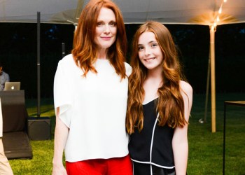 Julianne Moore with daughter Liv Freundlich at Mill Pond on Saturday