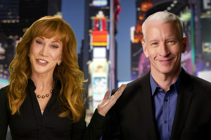 Kathy Griffin and AndersonCooper will broadcast New Years Eve Live 2016 on CNN Thursday