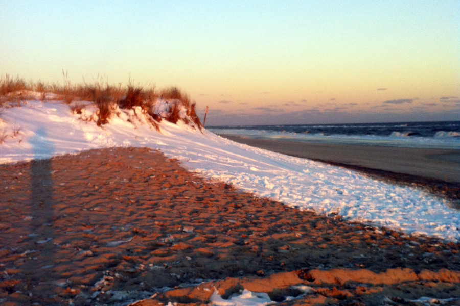 Keep Fit Sunset Snow Beach