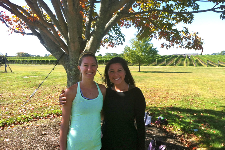 Kelly at Wolffer's Yoga in the Vines