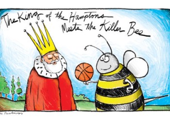 Killer Bees and King of the Hamptons cartoon by Mickey Paraskevas