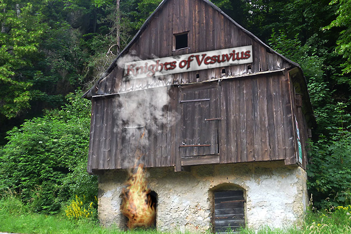 The Knights of Vesuvius had a basement fire