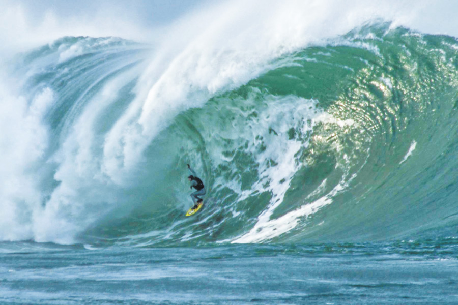 Kurt Rist surfs the barrel