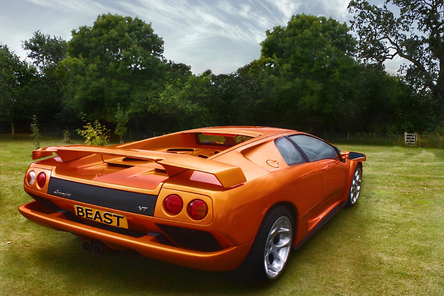 Derwood Hodgegrass' orange Lamborghini Gallardo