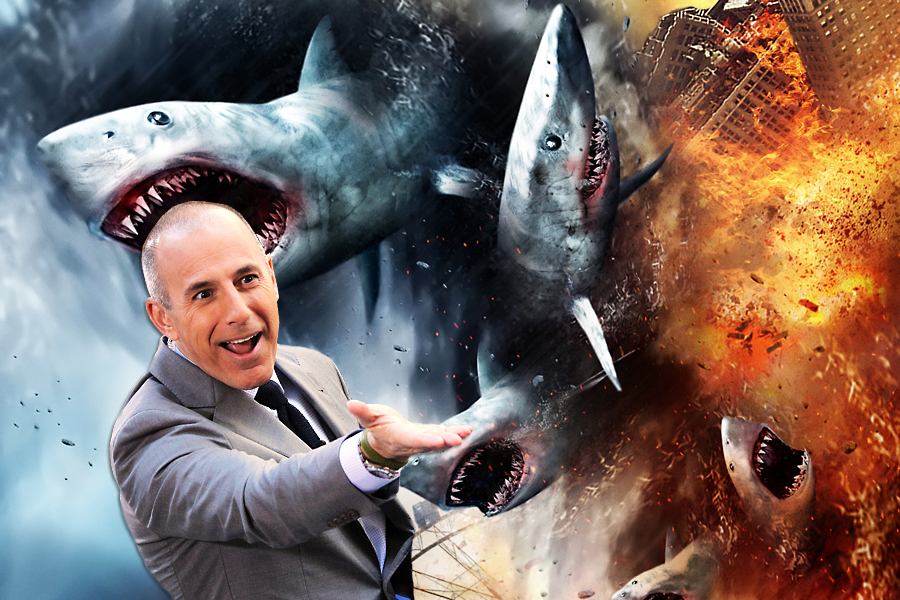 Matt Lauer faces the terror that is Sharknado