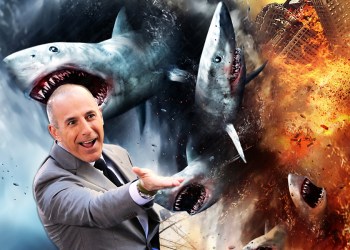Matt Lauer faces the terror that is Sharknado