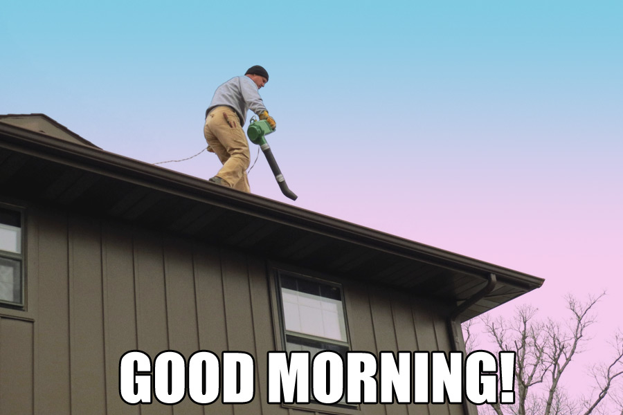 Leaf Blower Roof Meme