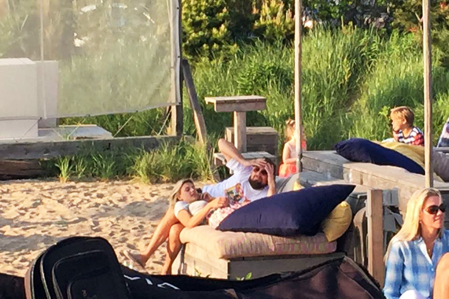 Leonardo DiCaprio and Kelly Rohrbach at Surf Lodge in Montauk