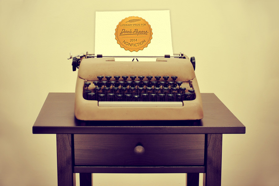 Dan's Papers $6,000 Literary Prize for Nonfiction typewriter