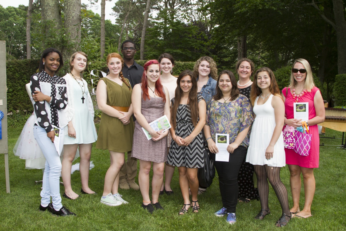 Longwood High School award-winners with teachers Cynthia-Gerard and Christine Lulenski.