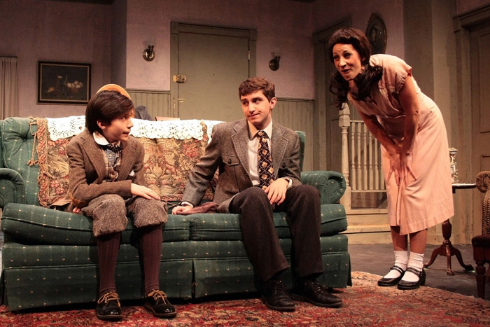 Christopher Darrin, Jamie Baio and Rebecca Edana in "Lost in Yonkers"