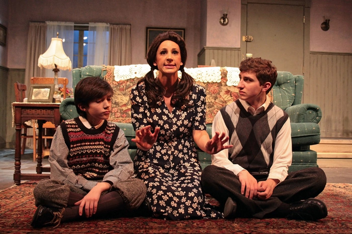 Christopher Darrin, Rebecca Edana and Jamie Baio in "Lost in Yonkers"