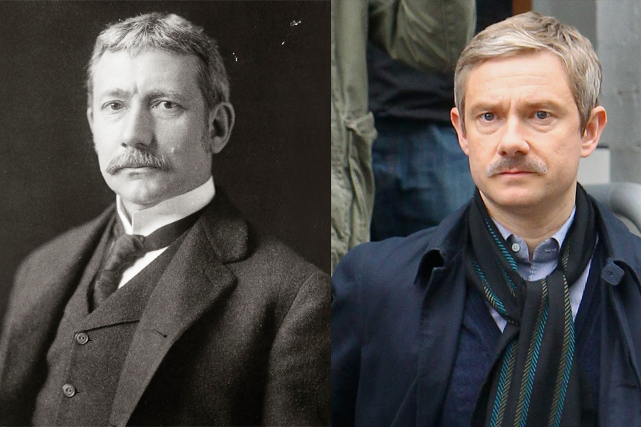 Elihu Root, left, and Martin Freeman.