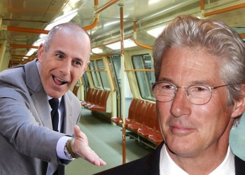 Matt Lauer and Richard Gere were spotted riding the Hamptons Subway together this week