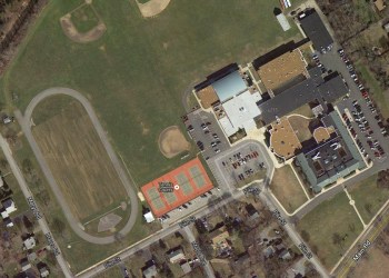 The current Mattituck High School track, Google Maps