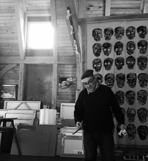 Max Moran in his studio