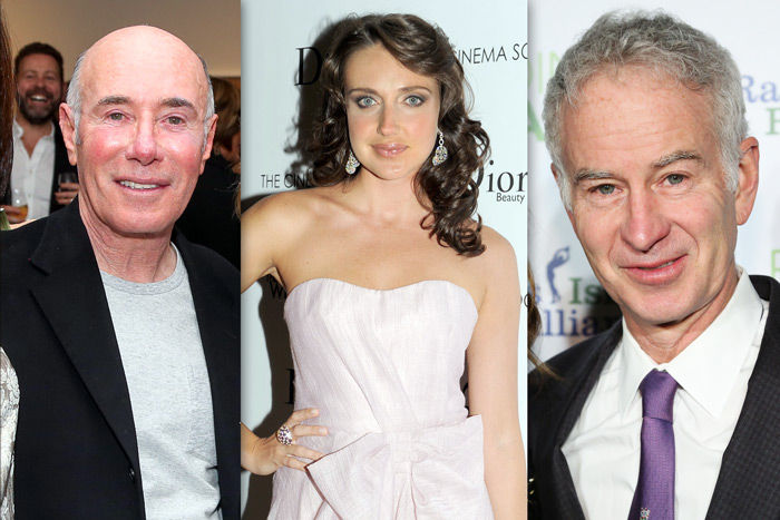 John McEnroe, Anna Annissimova and David Geffen