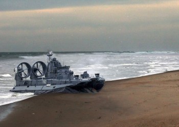 McGumbus makes a night landing hovercraft