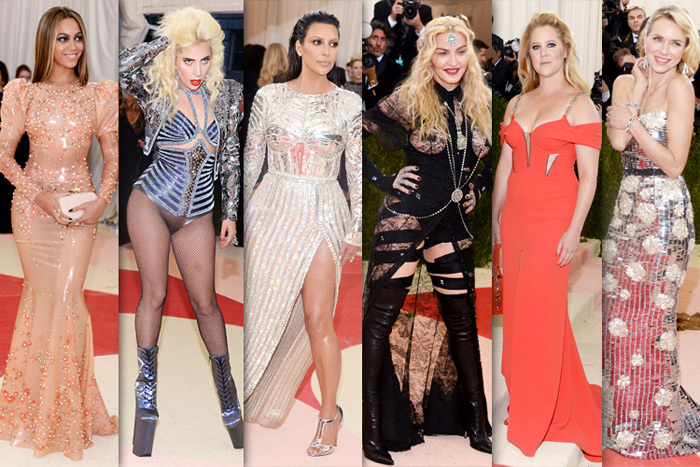 Met Gala 2016 fashion mashup: Beyonce, Lady Gaga, Kim Kardashian, Madonna, Amy Schumer, Naomi Watts