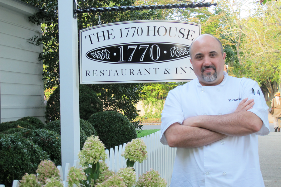 Chef Michael Rozzi at the 1770 House in the Hamptons