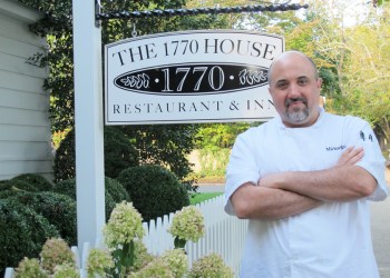 Chef Michael Rozzi at the 1770 House in the Hamptons