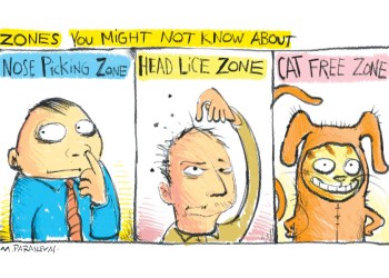 Mickey Paraskevas Bias Free Zone Cartoon