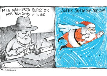 Mickey Paraskevas Santa Cartoon