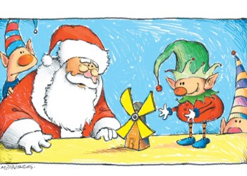 Mickey Paraskevas Santa Cartoon