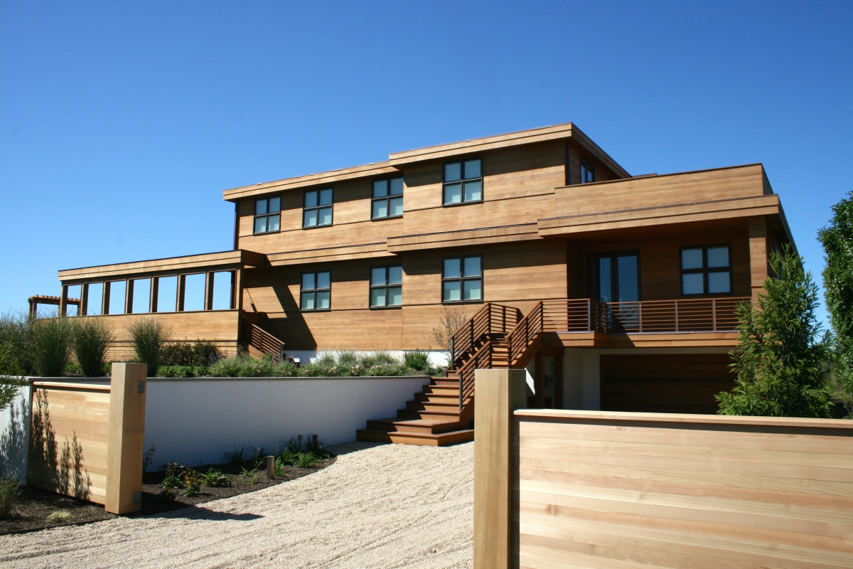 A contemporary home on Mid Ocean Drive in Bridgehampton.