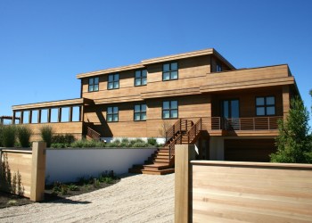 A contemporary home on Mid Ocean Drive in Bridgehampton.