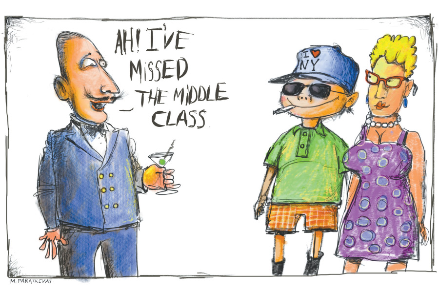 Middle class cartoon by Mickey Paraskevas