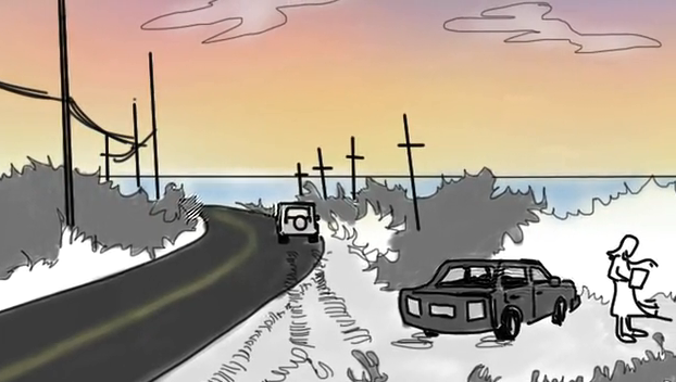 Storyboard image for the film "Montauk" by Vinz Feller.