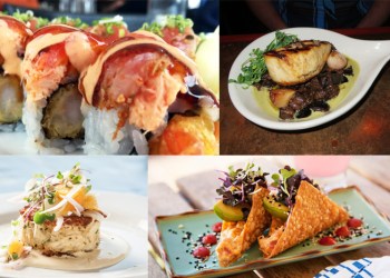 Sushi at Westlake Fish House, East by Northeast swordfish, Navy Beach crab cake, 668 The Gig Shack tacos